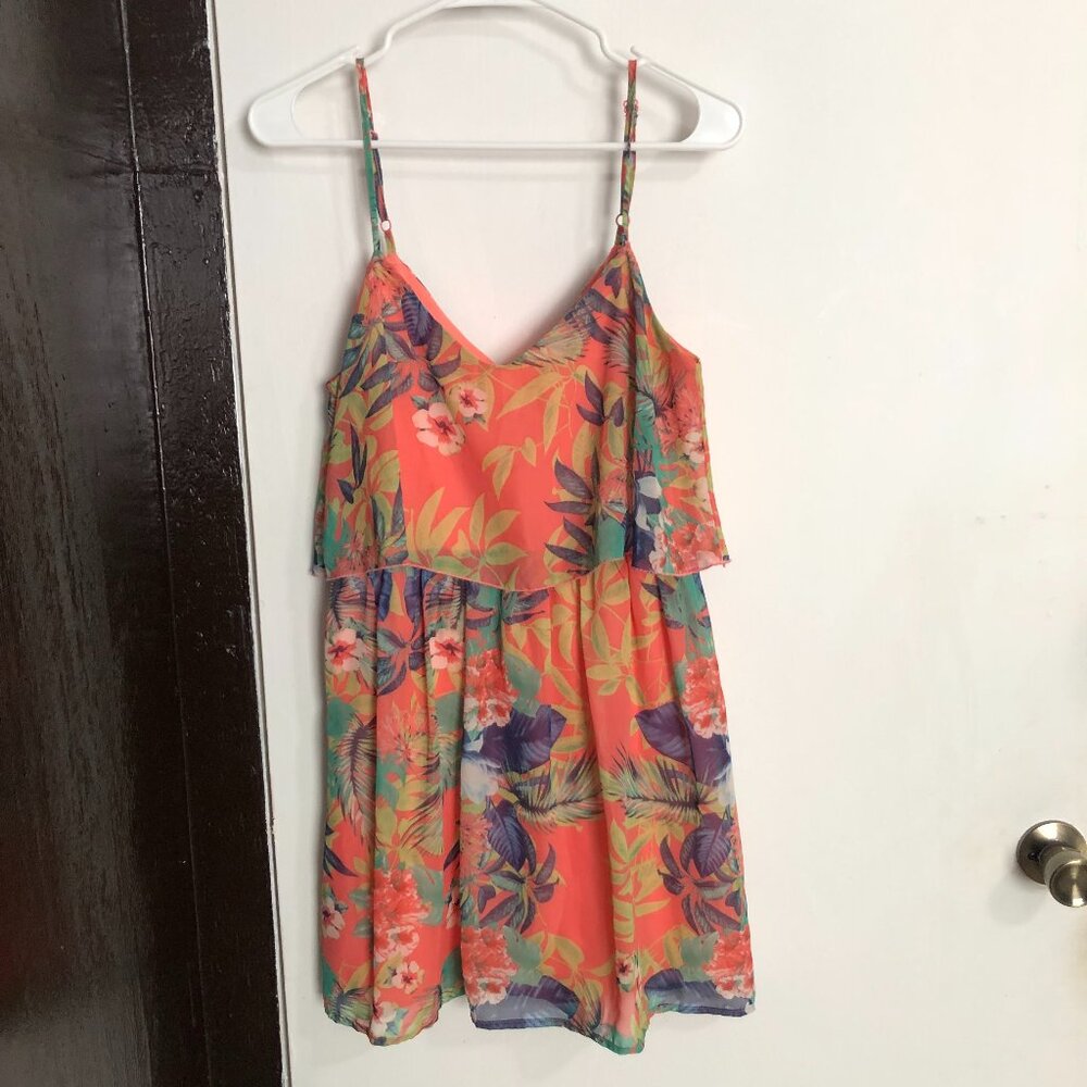 Charlotte Russe Floral Sleeveless Dress, Size M